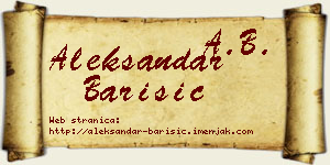 Aleksandar Barišić vizit kartica